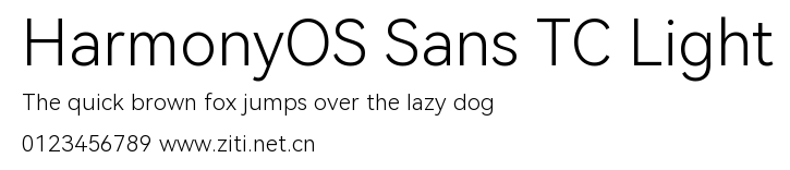 HarmonyOS Sans TC Light.ttf字體轉換器圖片