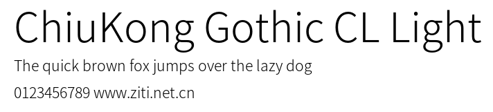 ChiuKong Gothic CL Light.otf