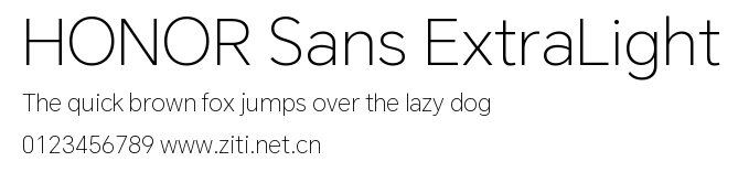 HONOR Sans ExtraLight.ttf