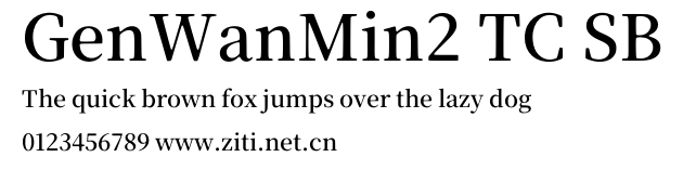 GenWanMin2 TC SB.otf字體轉換器圖片