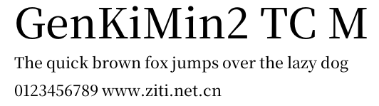 GenKiMin2 TC M.otf字體轉換器圖片