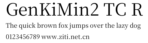 GenKiMin2 TC R.otf字體轉換器圖片