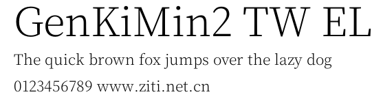 GenKiMin2 TW EL.otf字體轉換器圖片