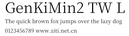 GenKiMin2 TW L.otf字體轉換器圖片