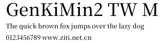 GenKiMin2 TW M.otf字體轉換器圖片