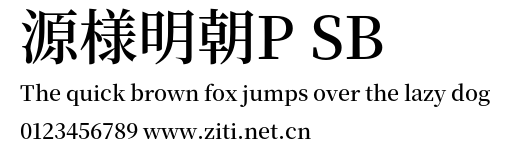 源様明朝P SB.otf字體轉換器圖片