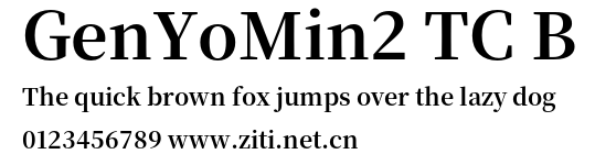 GenYoMin2 TC B.otf字體轉換器圖片