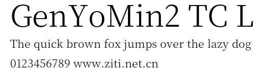 GenYoMin2 TC L.otf字體轉換器圖片