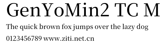 GenYoMin2 TC M.otf字體轉換器圖片