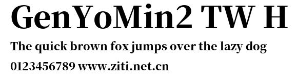 GenYoMin2 TW H.otf字體轉換器圖片