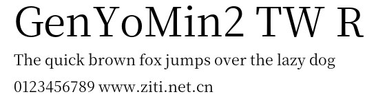 GenYoMin2 TW R.otf字體轉換器圖片