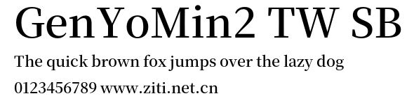 GenYoMin2 TW SB.otf字體轉換器圖片