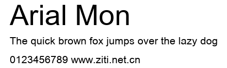 Arial Mon.ttf字體轉換器圖片