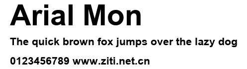 Arial Mon.ttf字體轉換器圖片