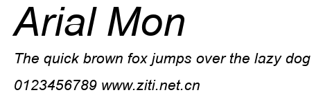 Arial Mon.ttf字體轉換器圖片