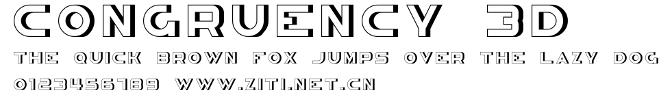 Congruency 3D.ttf字體轉換器圖片