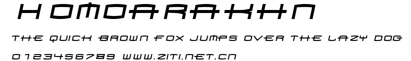 Homoarakhn.ttf字體轉換器圖片