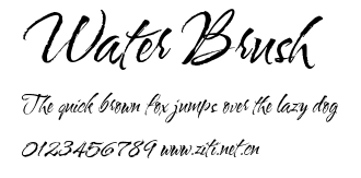 Water Brush.ttf字體轉換器圖片