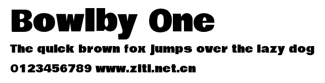 Bowlby One.ttf字體轉換器圖片