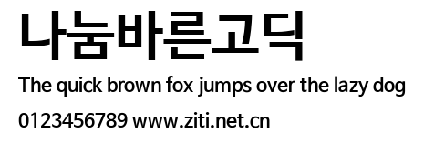 나눔바른고딕.ttf字體轉換器圖片