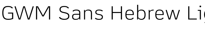 GWM Sans Hebrew Light.otf字體轉換器圖片