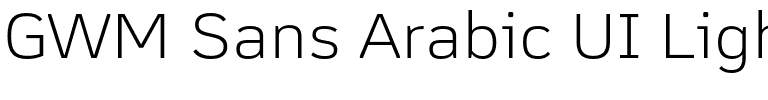 GWM Sans Arabic UI Light.otf字體轉換器圖片
