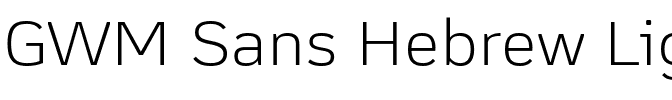 GWM Sans Hebrew Light.ttf字體轉換器圖片
