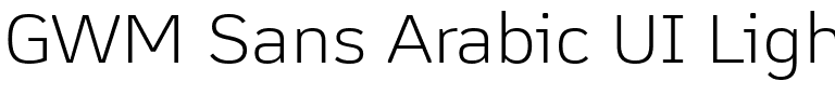 GWM Sans Arabic UI Light.ttf字體轉換器圖片