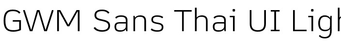 GWM Sans Thai UI Light.otf字體轉換器圖片