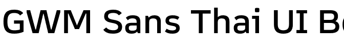 GWM Sans Thai UI Bold.otf字體轉換器圖片