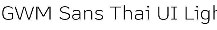 GWM Sans Thai UI Light.ttf字體轉換器圖片