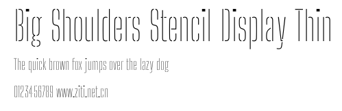 Big Shoulders Stencil Display Thin.ttf字體轉換器圖片