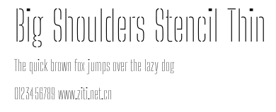 Big Shoulders Stencil Thin.ttf字體轉換器圖片