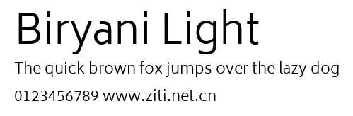 Biryani Light.ttf字體轉換器圖片