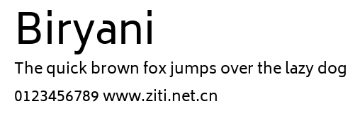 Biryani.ttf字體轉換器圖片