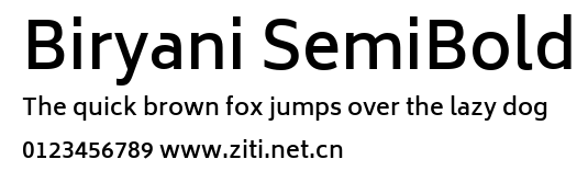 Biryani SemiBold.ttf字體轉換器圖片