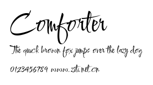 Comforter.ttf字體轉換器圖片