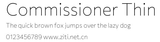 Commissioner Thin.ttf字體轉換器圖片