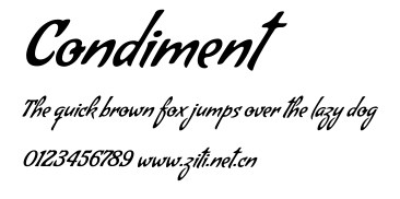 Condiment.ttf字體轉換器圖片