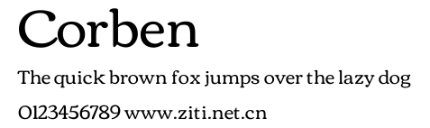 Corben.ttf字體轉換器圖片