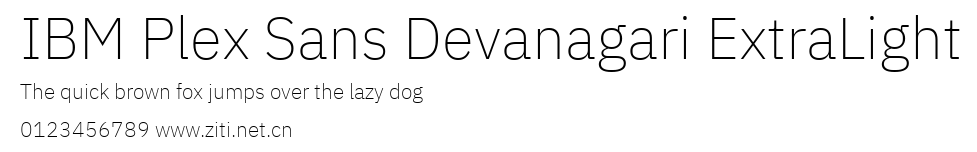 IBM Plex Sans Devanagari ExtraLight.ttf字體轉換器圖片