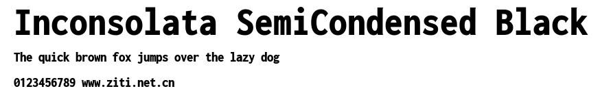 Inconsolata SemiCondensed Black.ttf字體轉換器圖片