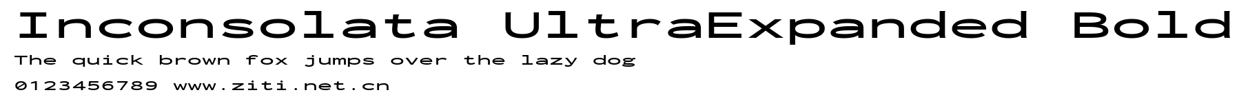 Inconsolata UltraExpanded Bold.ttf字體轉換器圖片