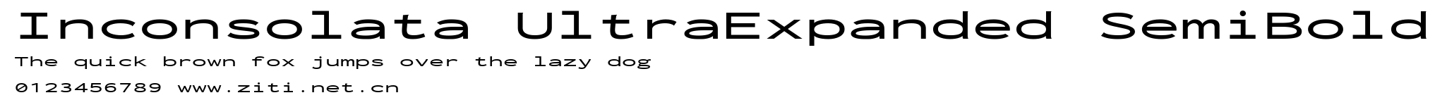 Inconsolata UltraExpanded SemiBold.ttf字體轉換器圖片
