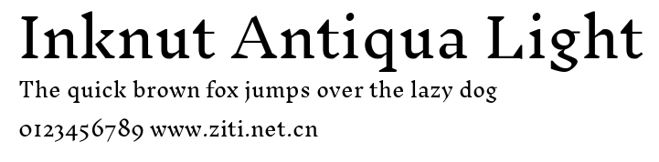 Inknut Antiqua Light.ttf字體轉換器圖片