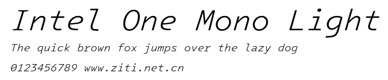 Intel One Mono Light.ttf字體轉換器圖片