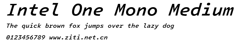 Intel One Mono Medium.ttf字體轉換器圖片