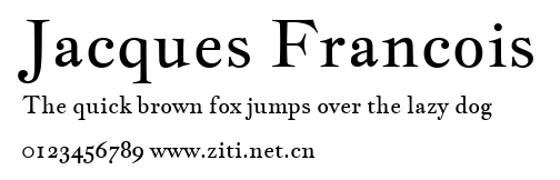 Jacques Francois.ttf字體轉換器圖片