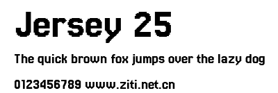 Jersey 25.ttf字體轉換器圖片