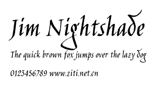Jim Nightshade.ttf字體轉換器圖片